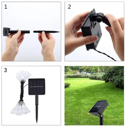 Solar® Luces Navidad Gota de 10 Metros