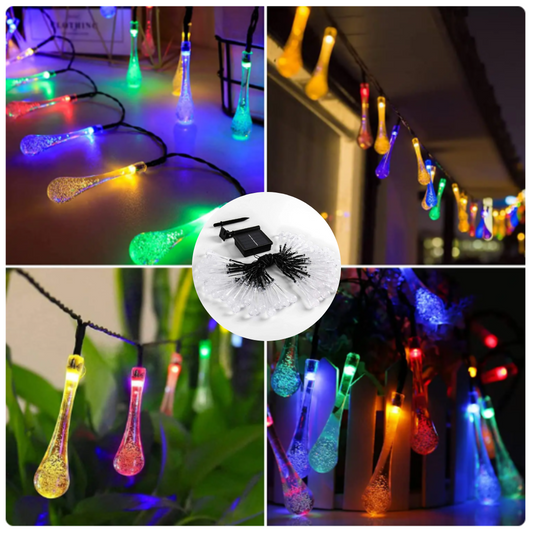 Solar® Luces Navidad Gota de 10 Metros