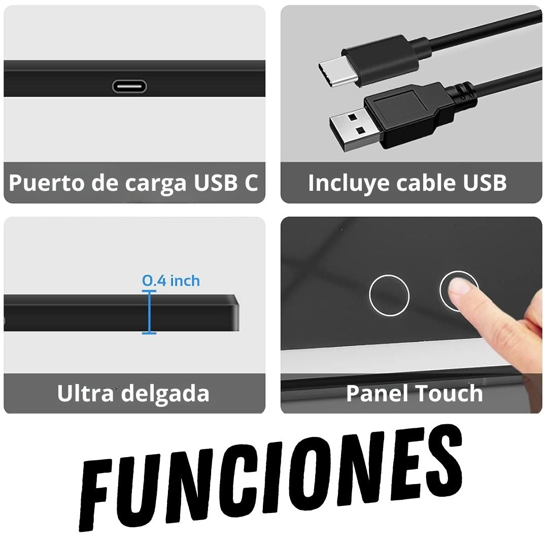 ESPEJO LED RECARGABLE USB PARA CARRO