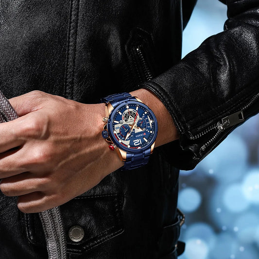 Reloj Curren Chrono Acero Blue (47mm)