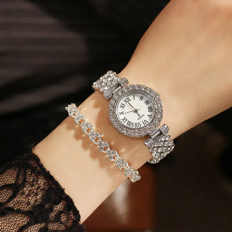 Quartz® Reloj de Lujo con Diamantes + Pulsera de Regalo 🎁